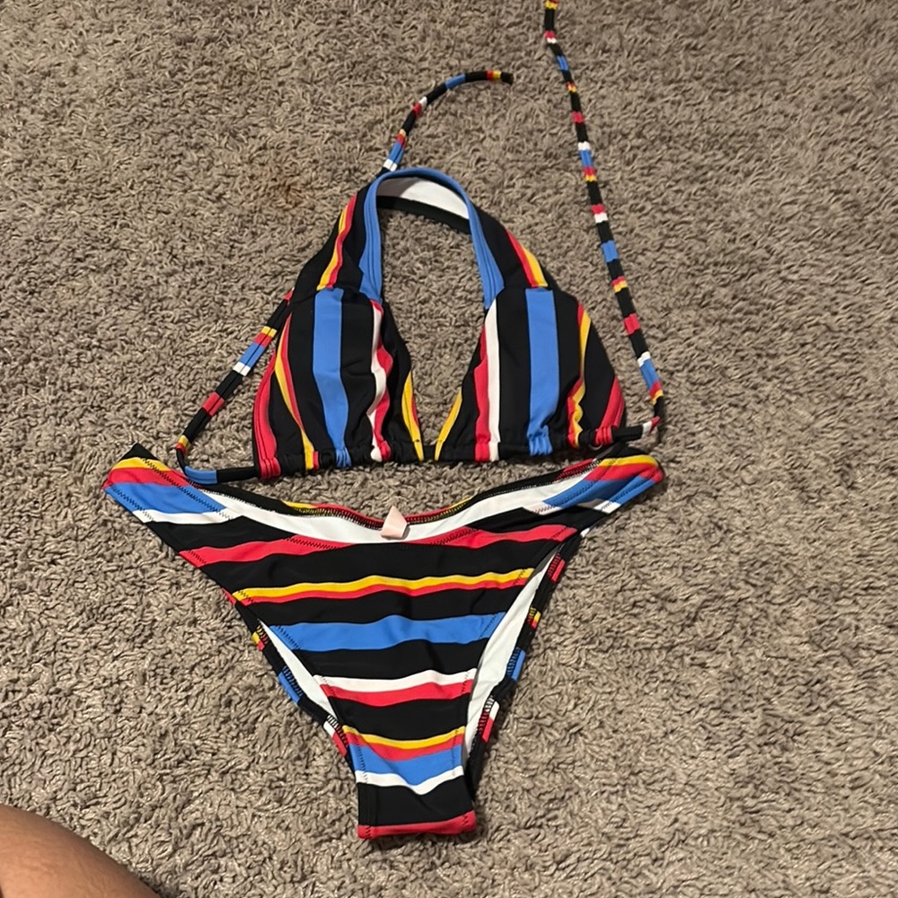 Express Multicolor Striped Bikini